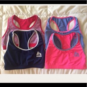 3 Reebok Girl’s Sports Bras Sz Small -  & 1 extra